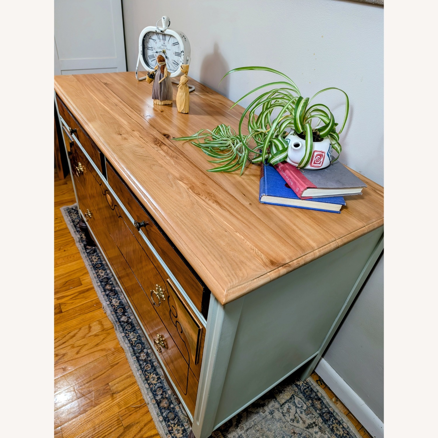 Vintage Walnut Designed Dresser and Mirror - image-10