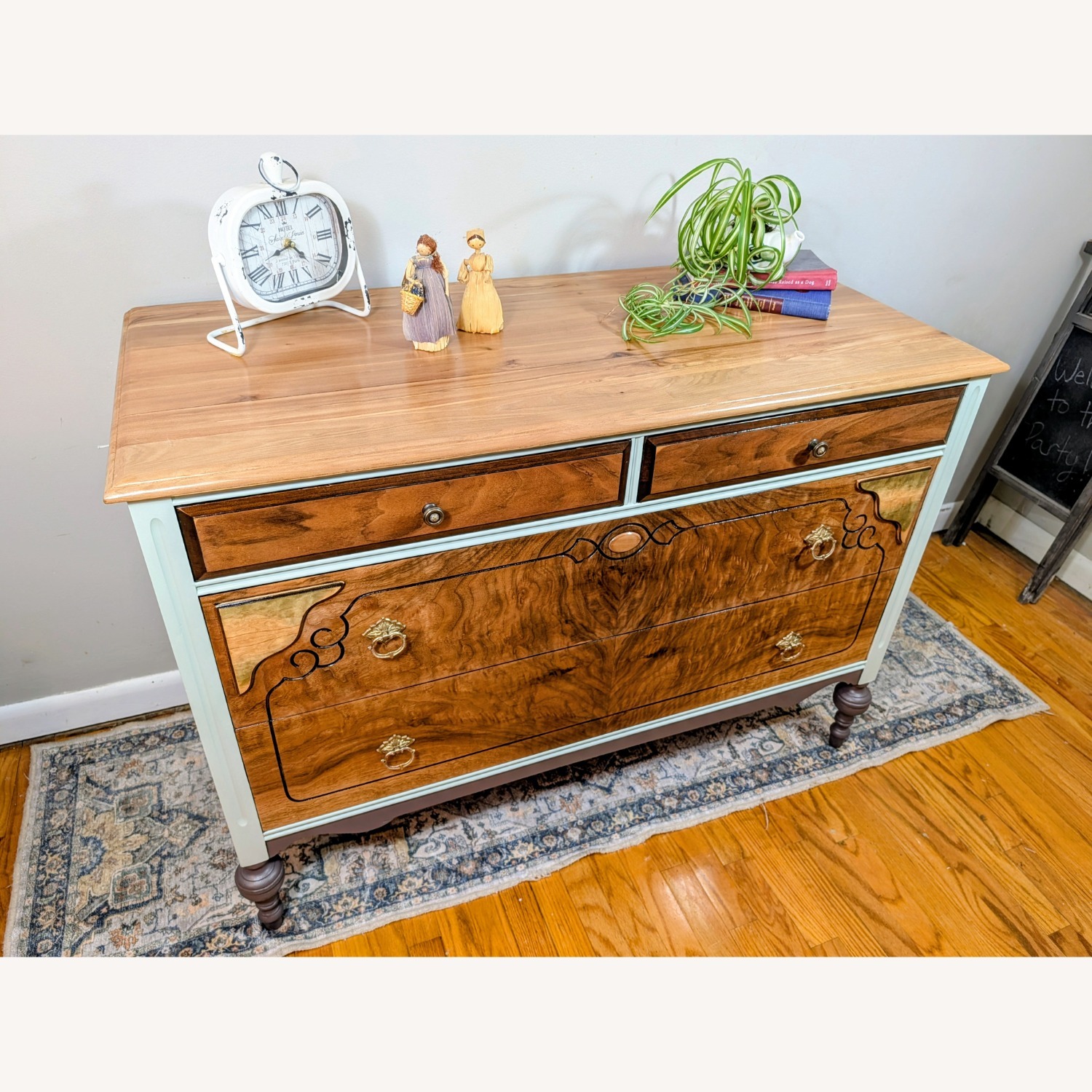 Vintage Walnut Designed Dresser and Mirror - image-13