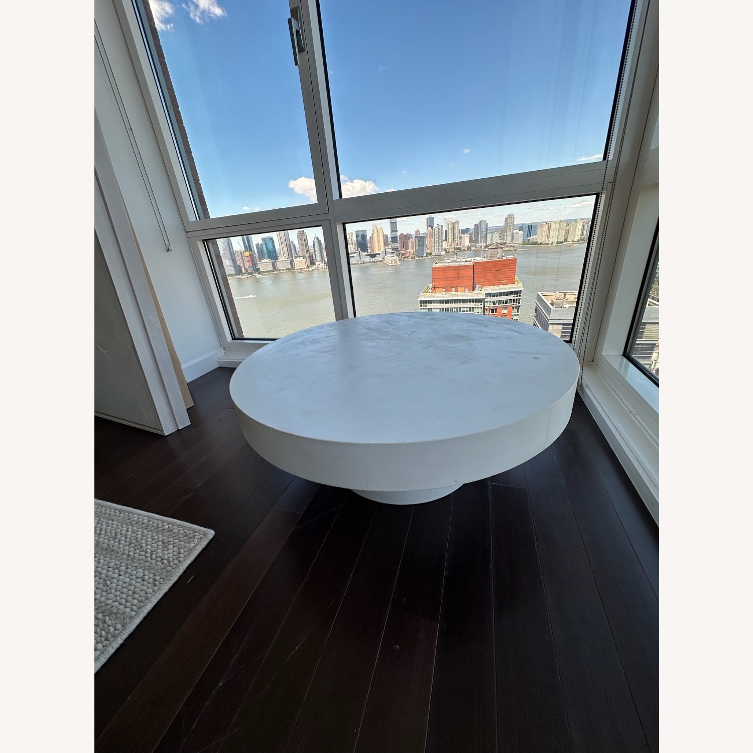 Sunpan Modern Home White Concrete Coffee Table - image-1