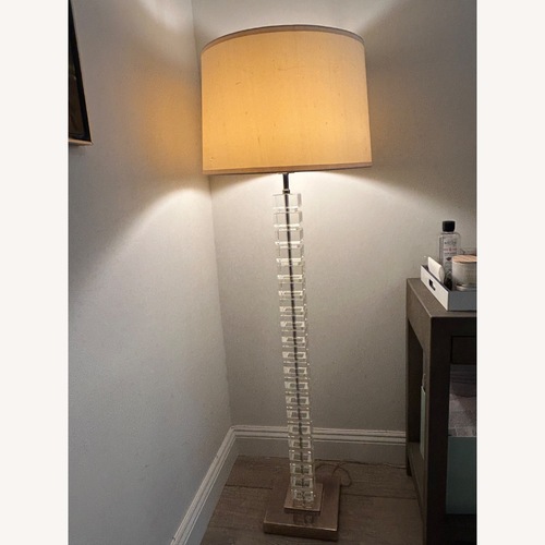 Used Restoration Hardware Transparent Glass Floor Lamp for sale on AptDeco