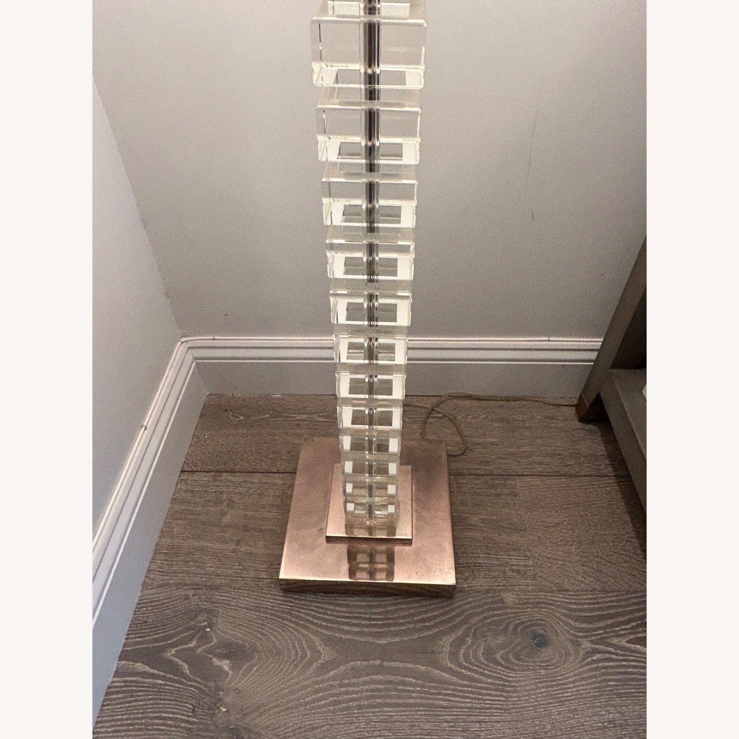 Restoration Hardware Transparent Glass Floor Lamp - image-3