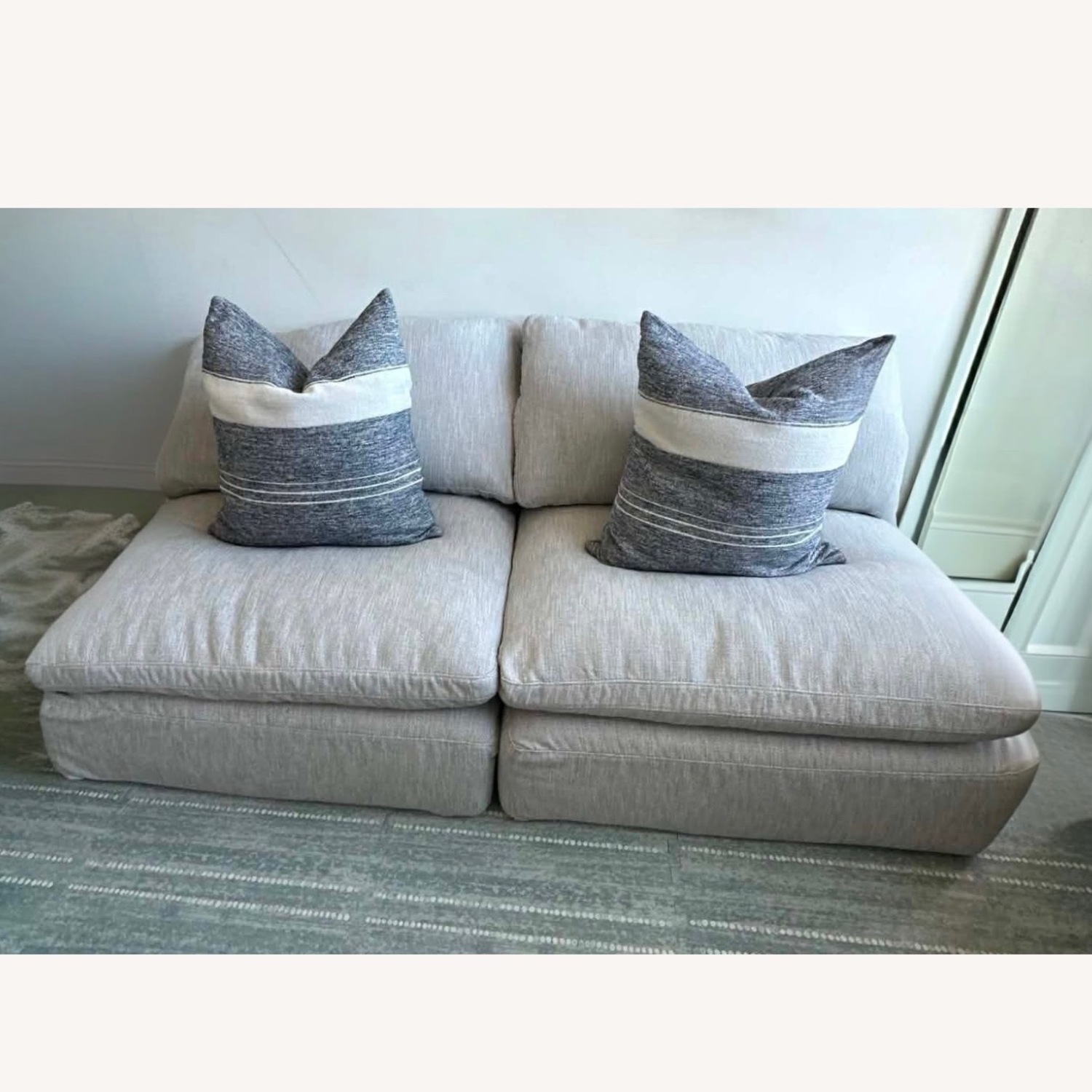  Restoration Hardware Cloud Modular Armless Chairs Set of two - image-1