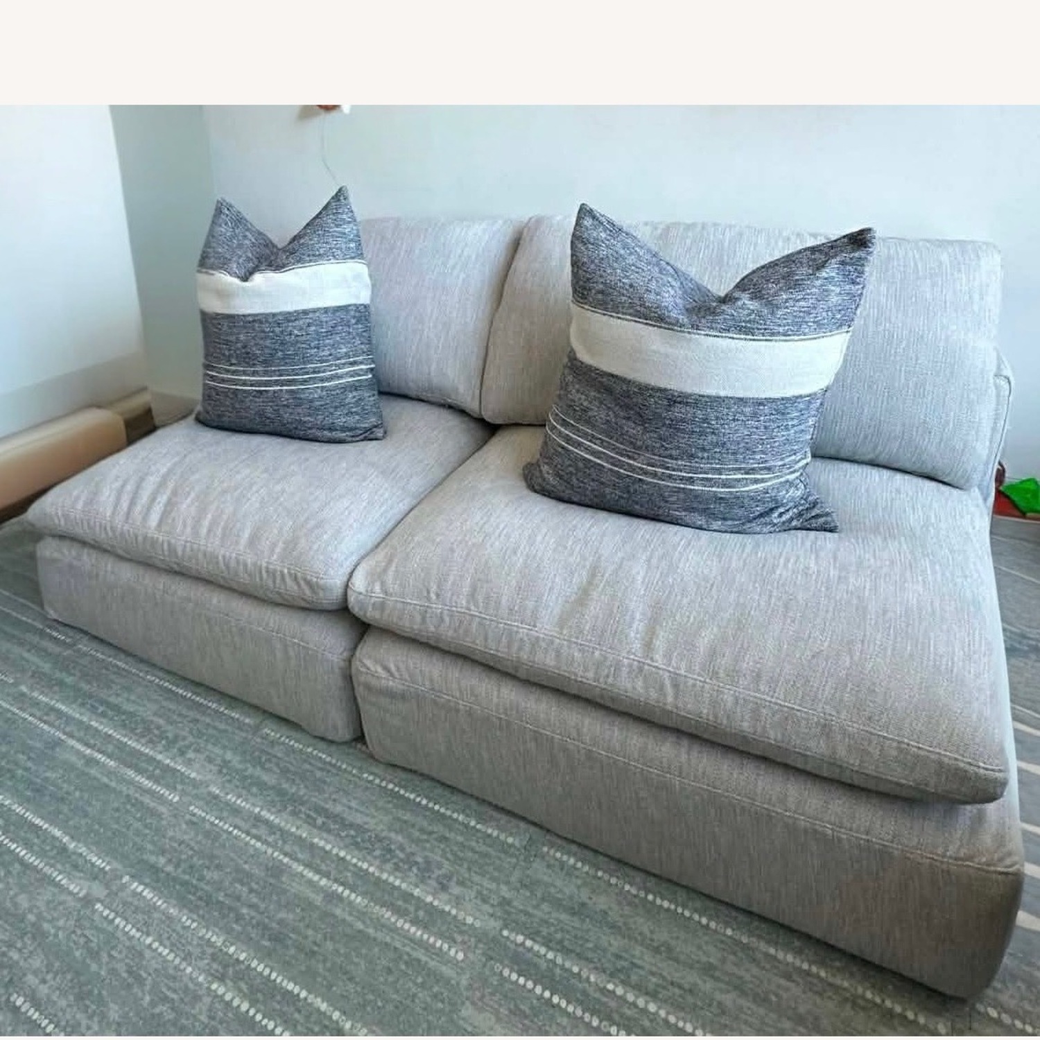  Restoration Hardware Cloud Modular Armless Chairs Set of two - image-2
