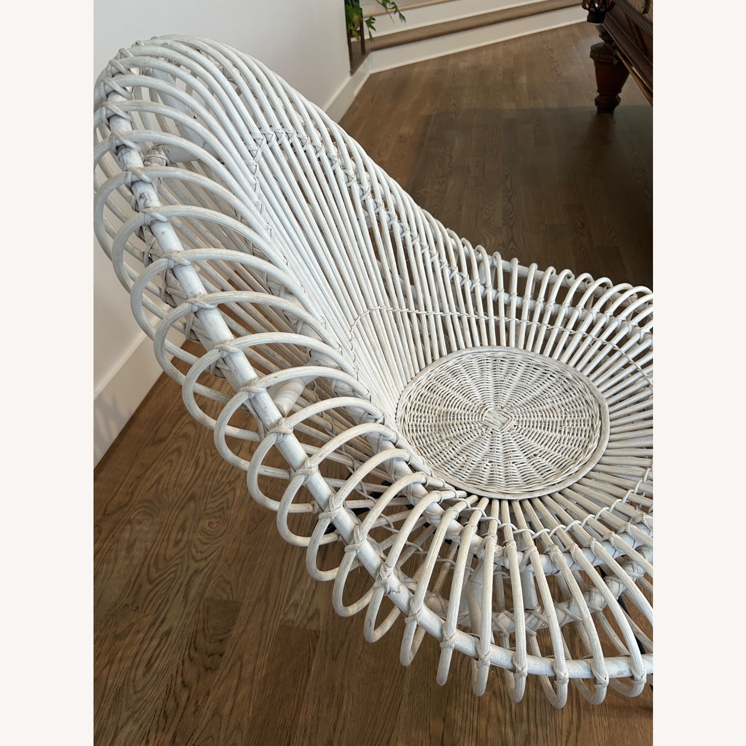 White Painted Rattan Accent Chairs 1950s  - image-4