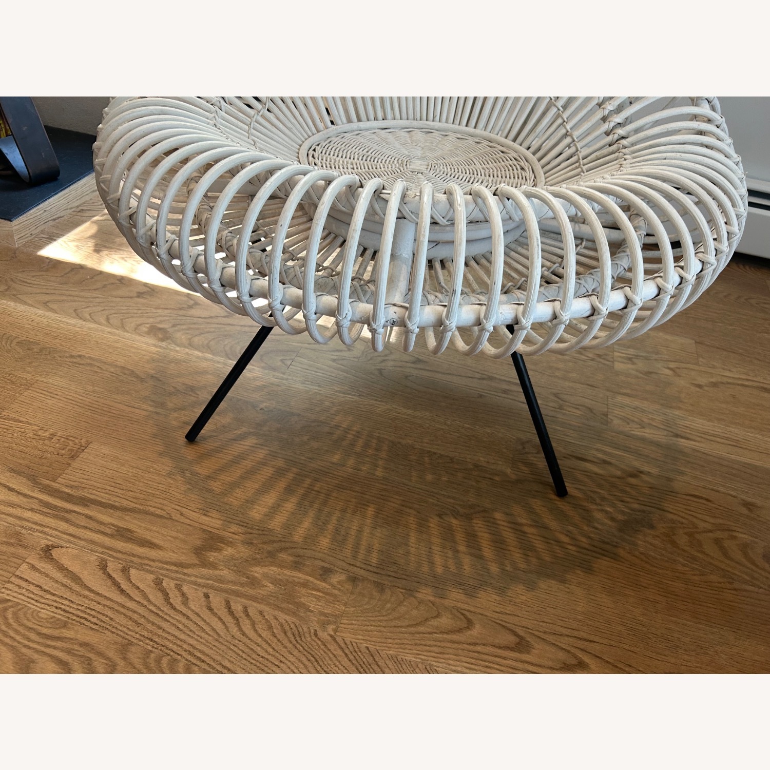 White Painted Rattan Accent Chairs 1950s  - image-7