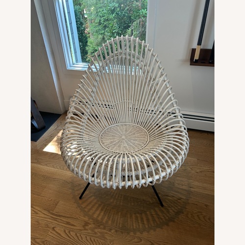 Used White Painted Rattan Accent Chairs 1950s  for sale on AptDeco