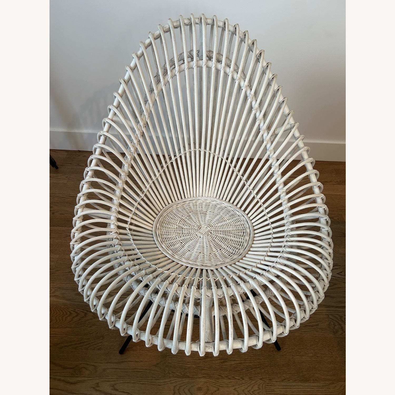White Painted Rattan Accent Chairs 1950s  - image-2