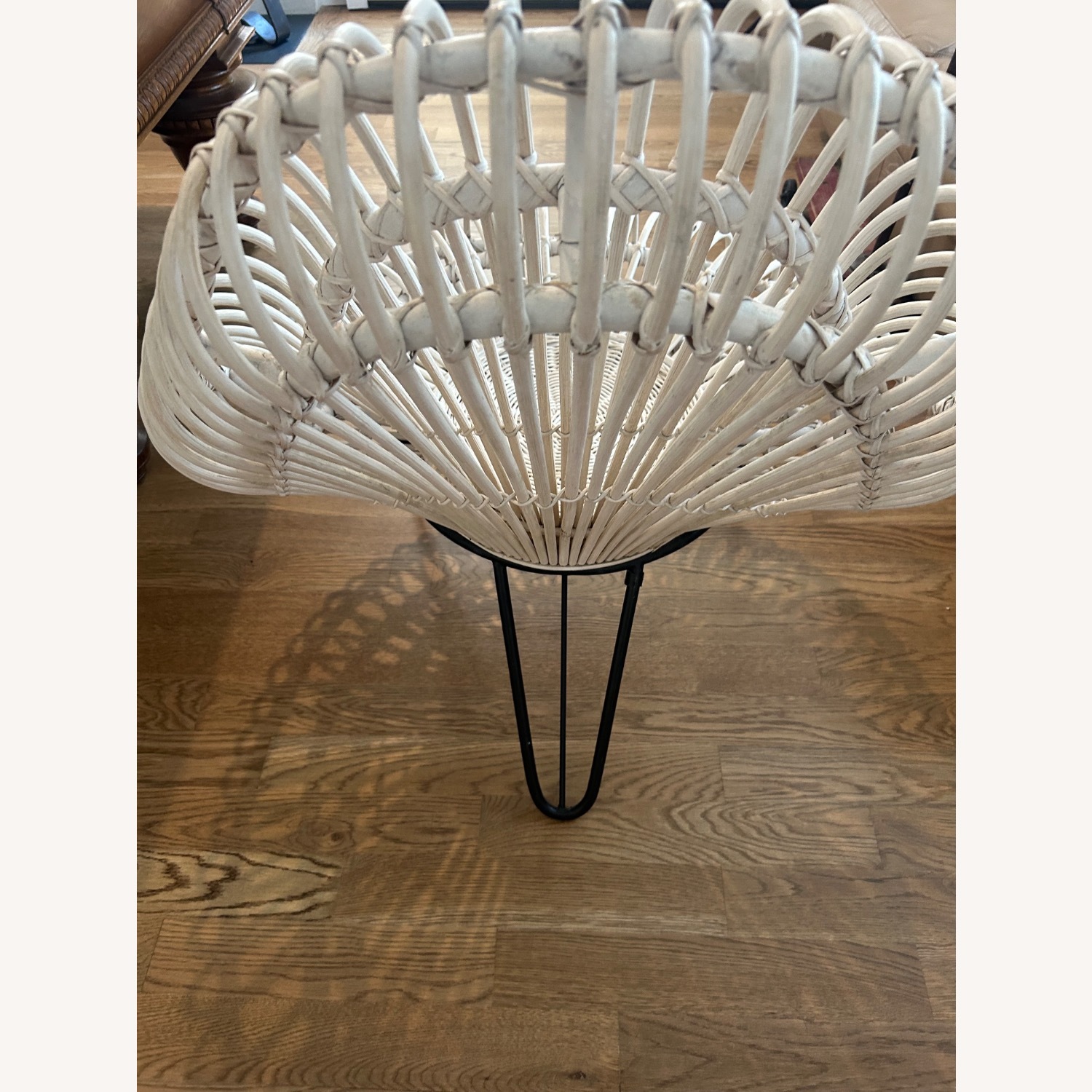 White Painted Rattan Accent Chairs 1950s  - image-9