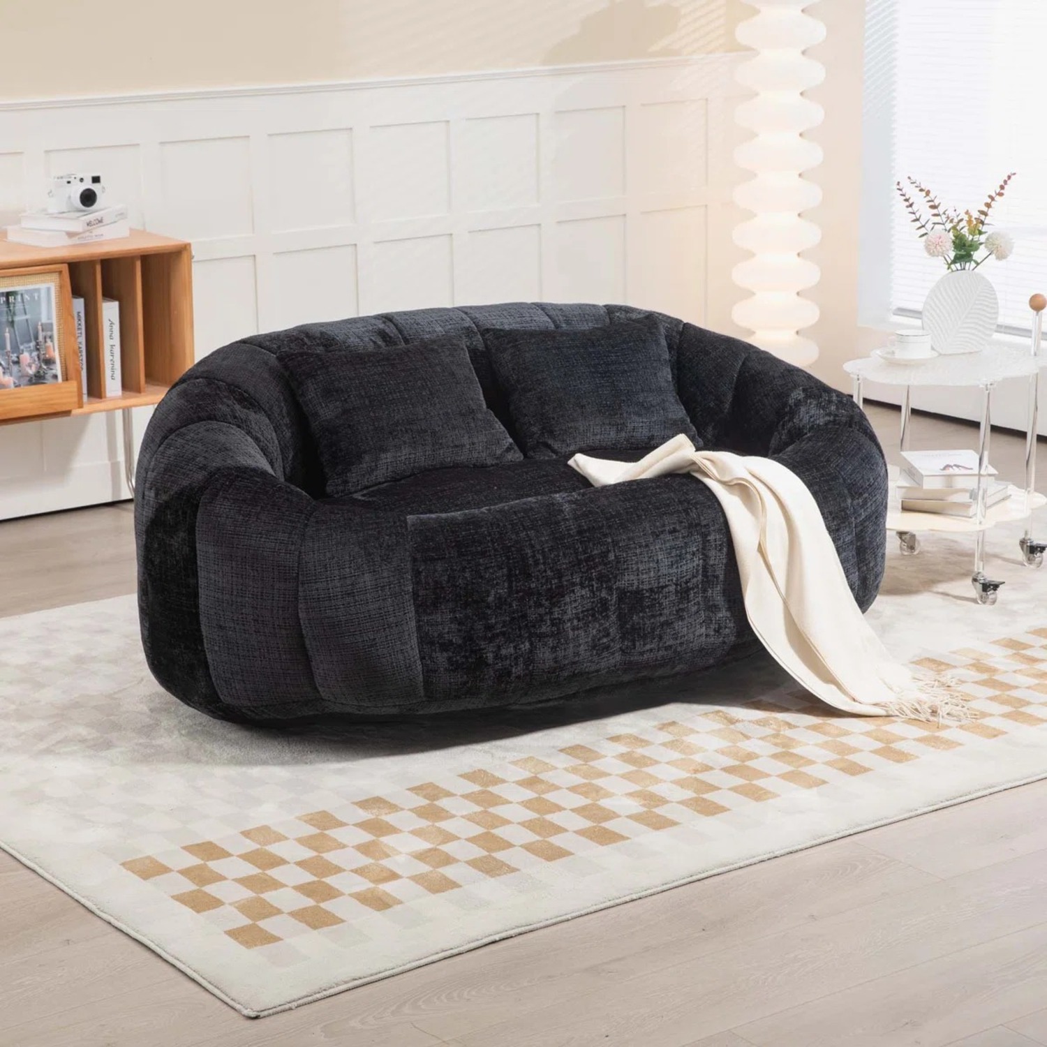 Wayfair Black Loveseat - Upholstered Boneless - image-4