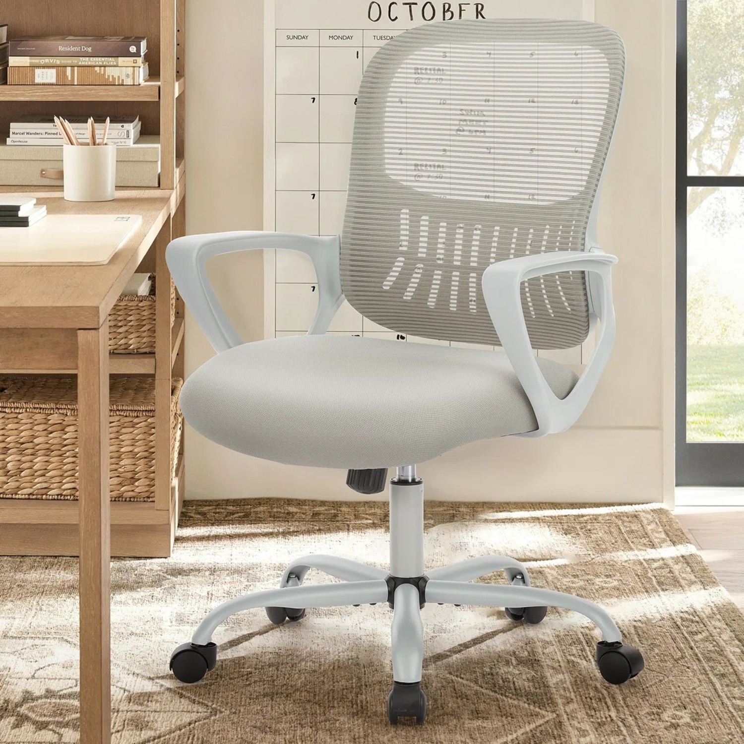 Wayfair Gray Office Chair Ergonomic Mesh Task - image-4