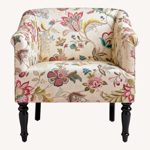 Used World Market Charlotte Natural Fabric Accent Chair for sale on AptDeco