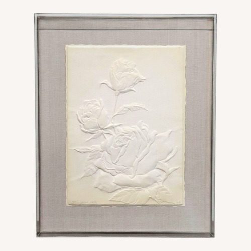 Used Large Artist Proof Embossed Rose Relief Art for sale on AptDeco