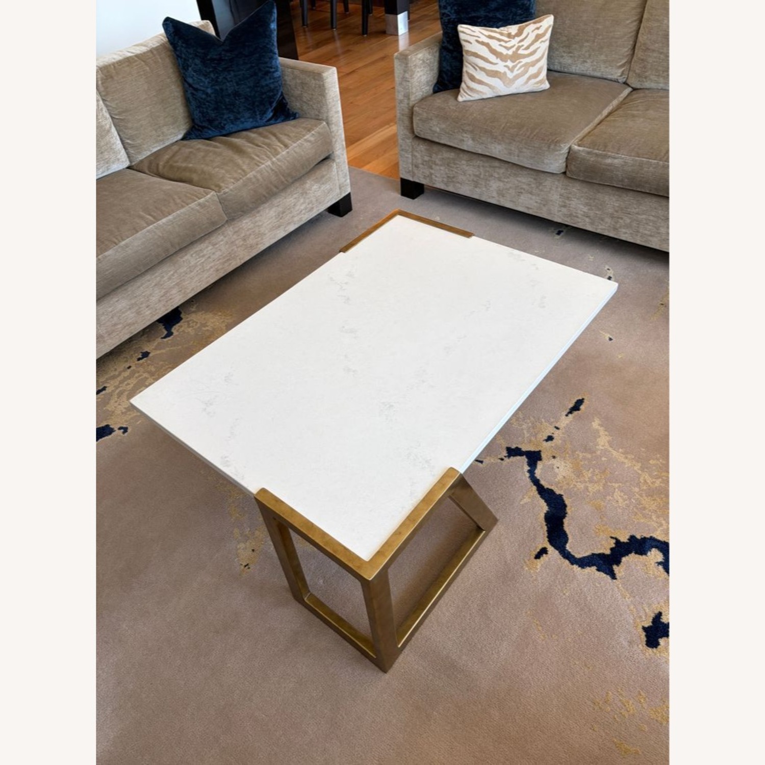 Century Furniture Faux Stone Top Coffee Table - image-3