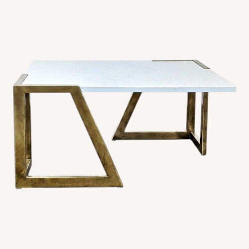 Used Century Furniture Faux Stone Top Coffee Table for sale on AptDeco
