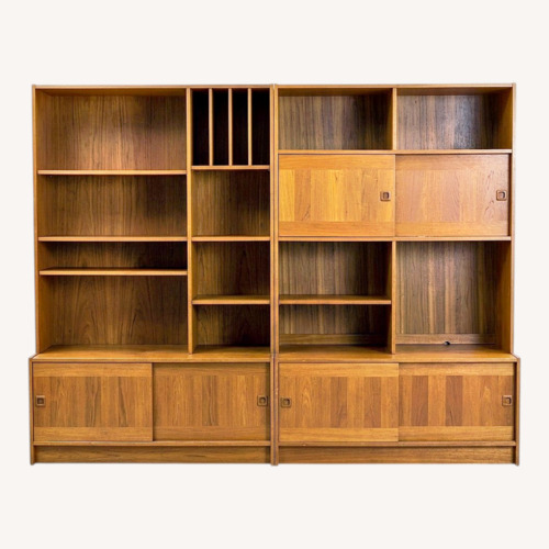 Used Mid-Century Danish Teak Set of 2 oBokcases for sale on AptDeco