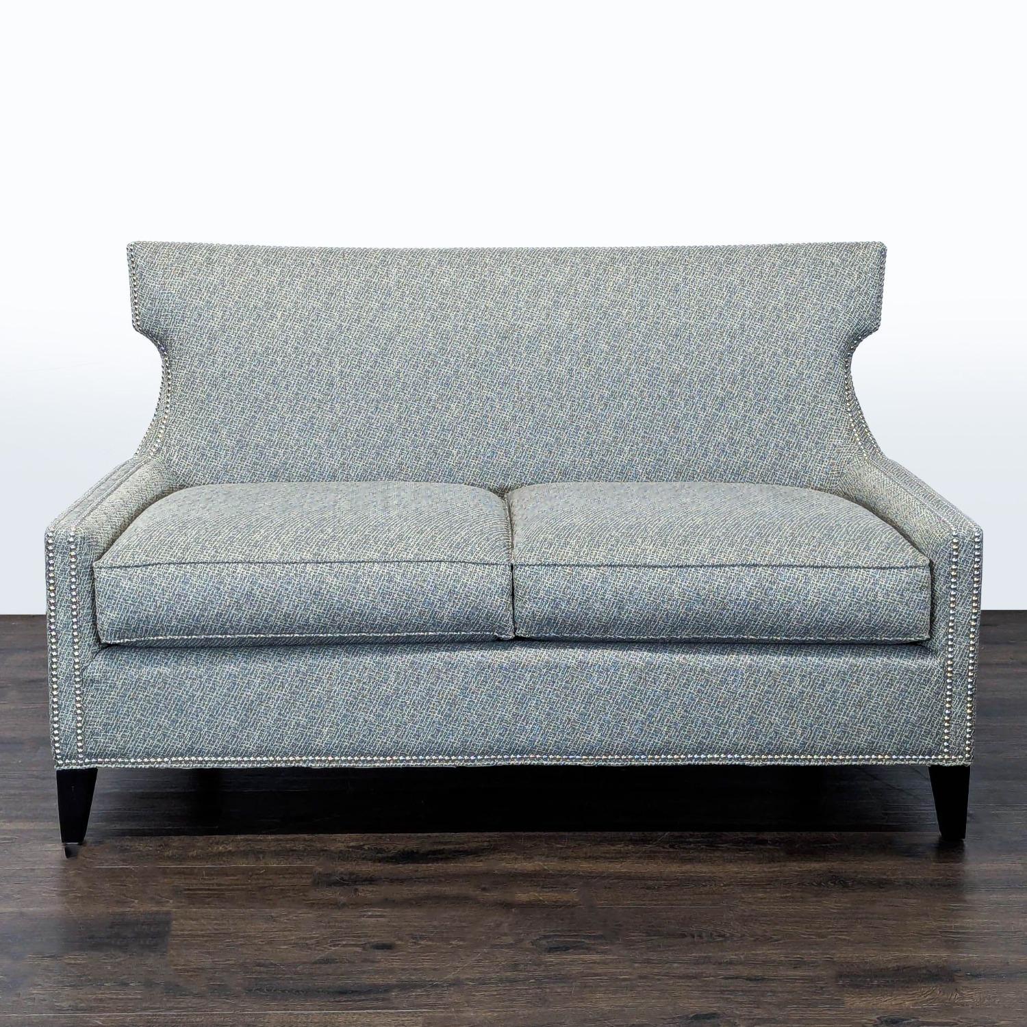 Thomasville Modern Grey Upholstered Loveseat  - image-1