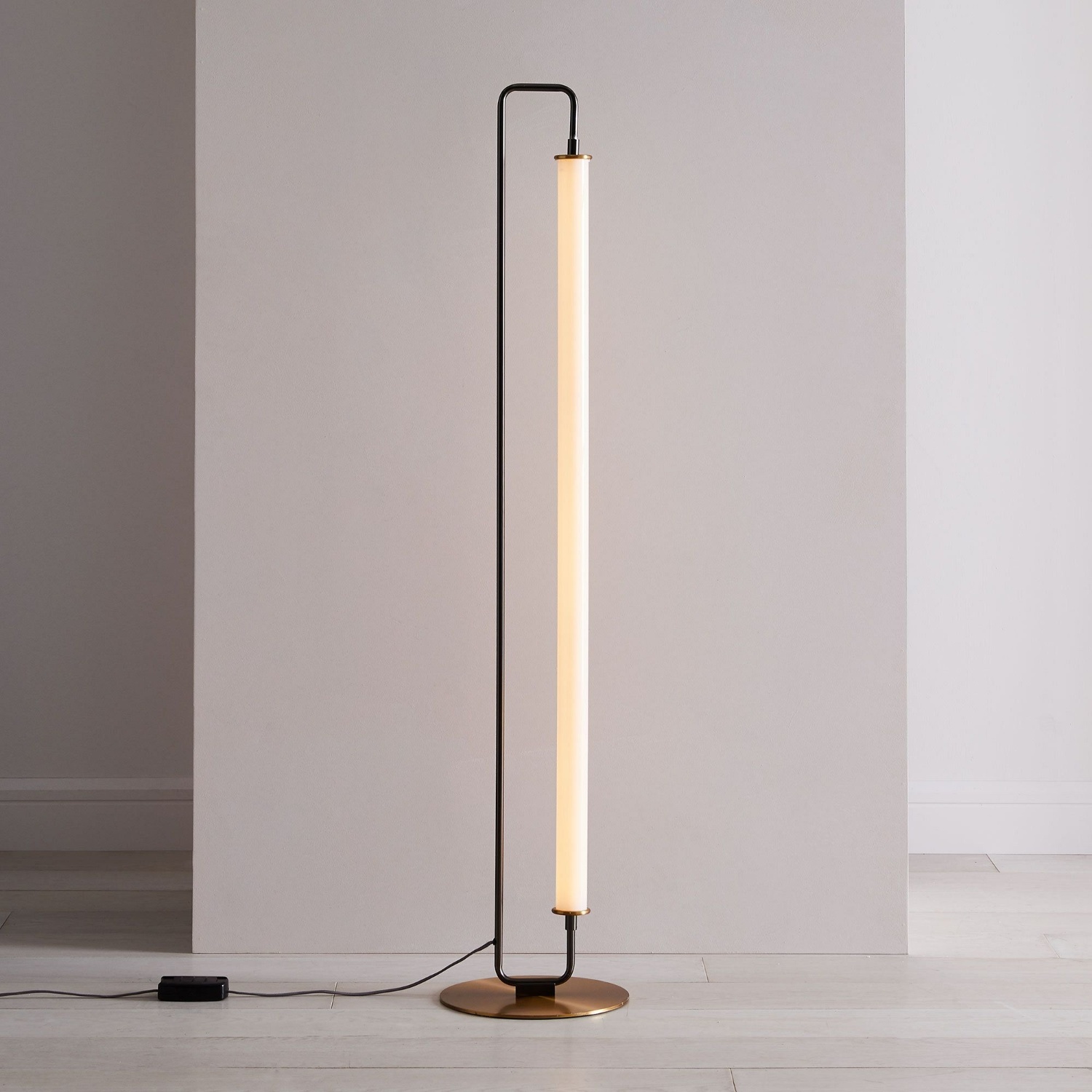 West Elm Brass & Bronze Floor Lamp - image-5