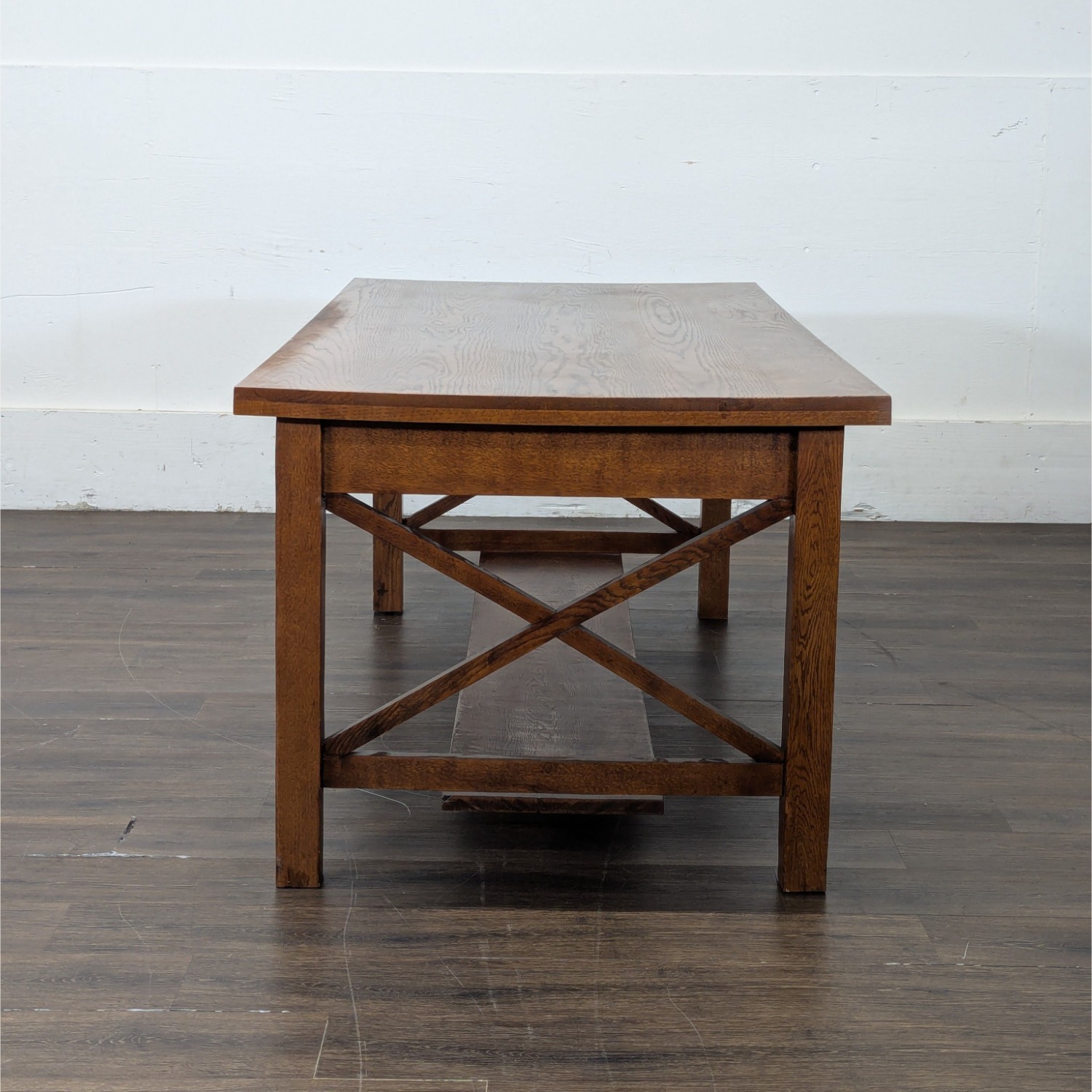 One Drawer Oak Dining Table - image-2