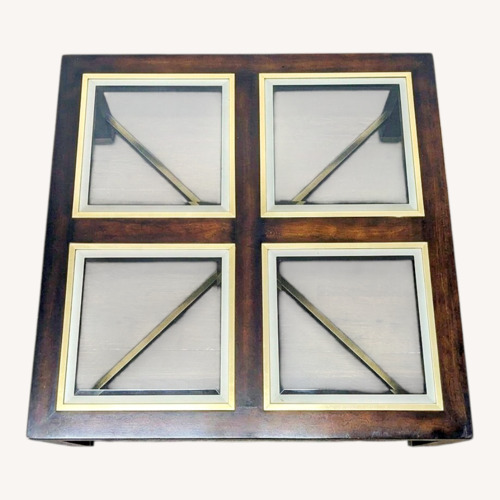 Used Coffee Table with Glass Inserts for sale on AptDeco
