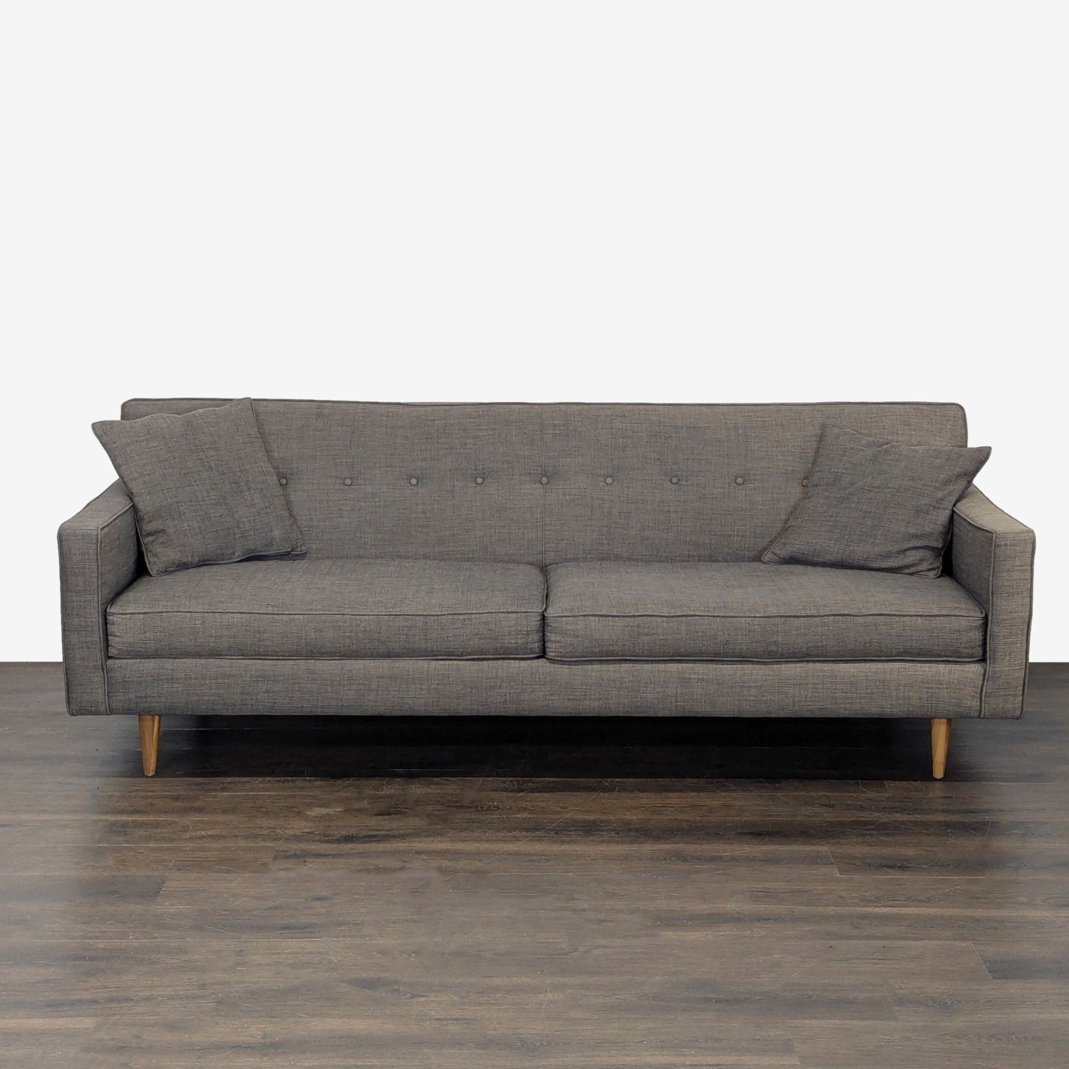 Modern Gray 3-Seat Sofa with Cushions	 - image-5