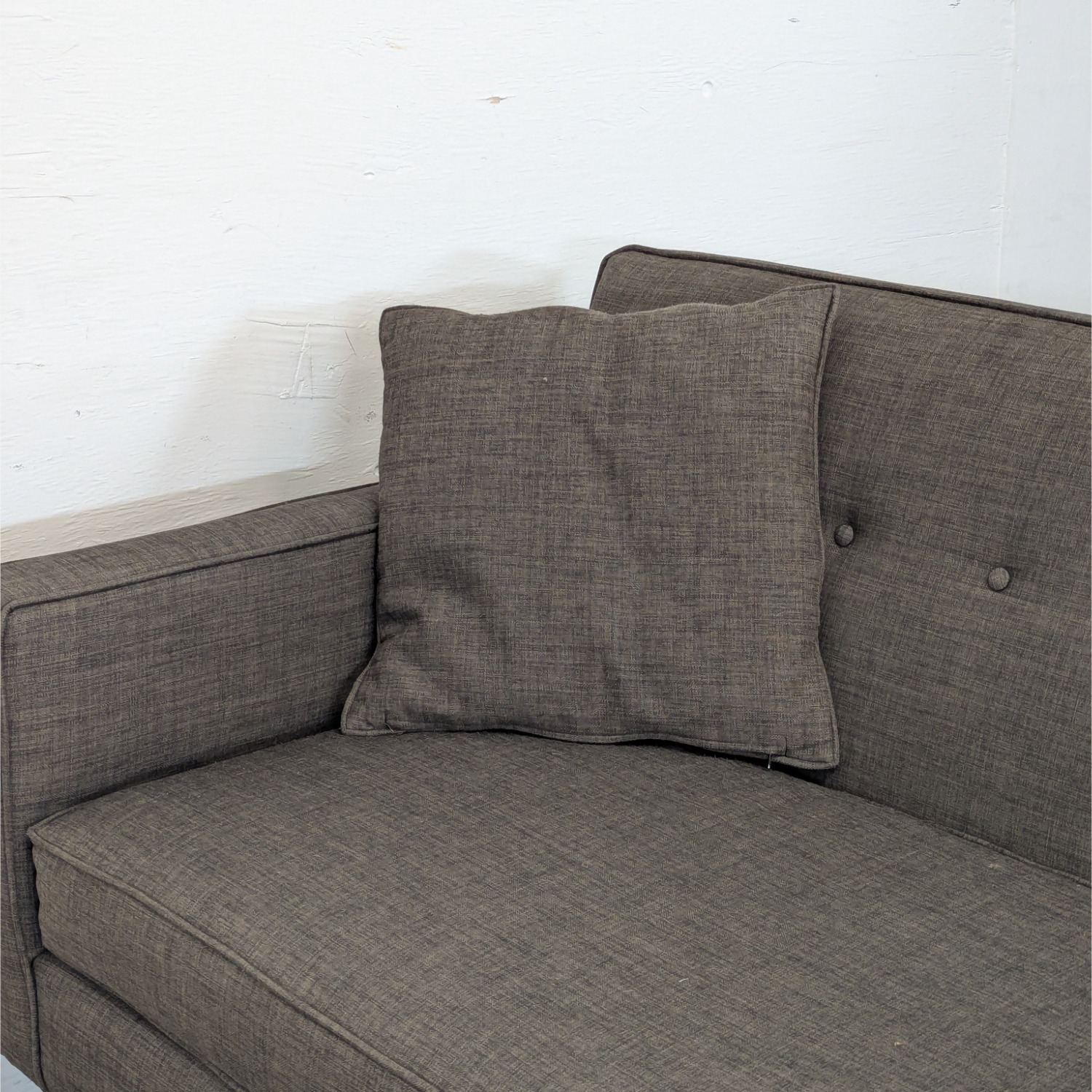 Modern Gray 3-Seat Sofa with Cushions	 - image-1