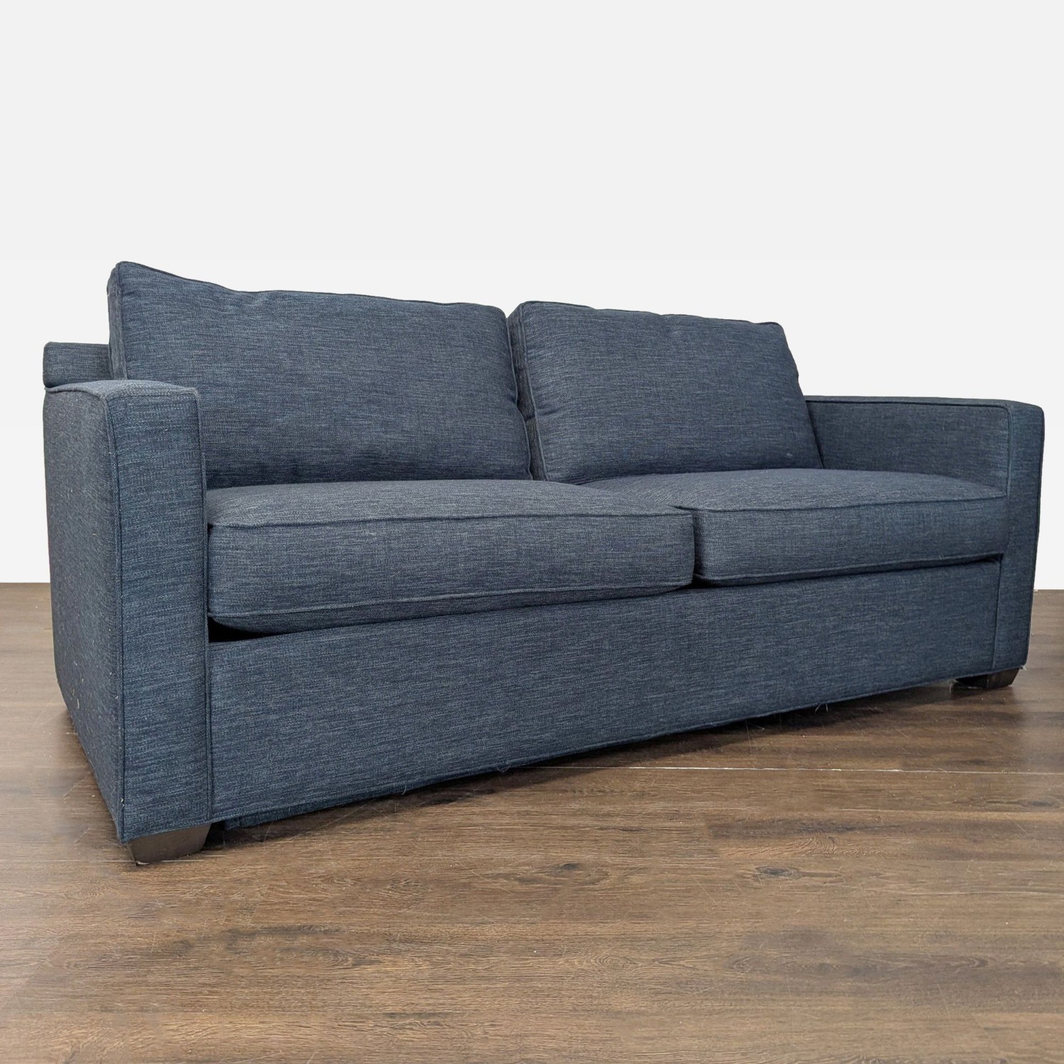 Crate & Barrel Davis Modern Blue Sleeper Sofa  - image-5