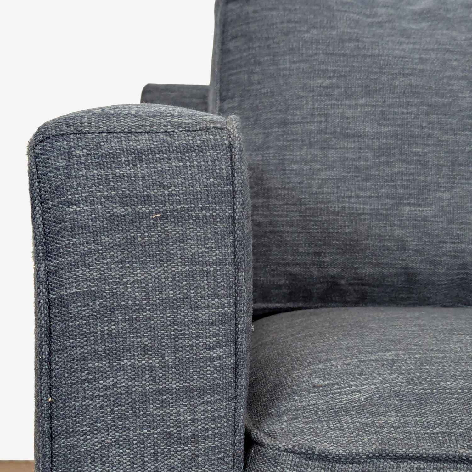 Crate & Barrel Davis Modern Blue Sleeper Sofa  - image-4