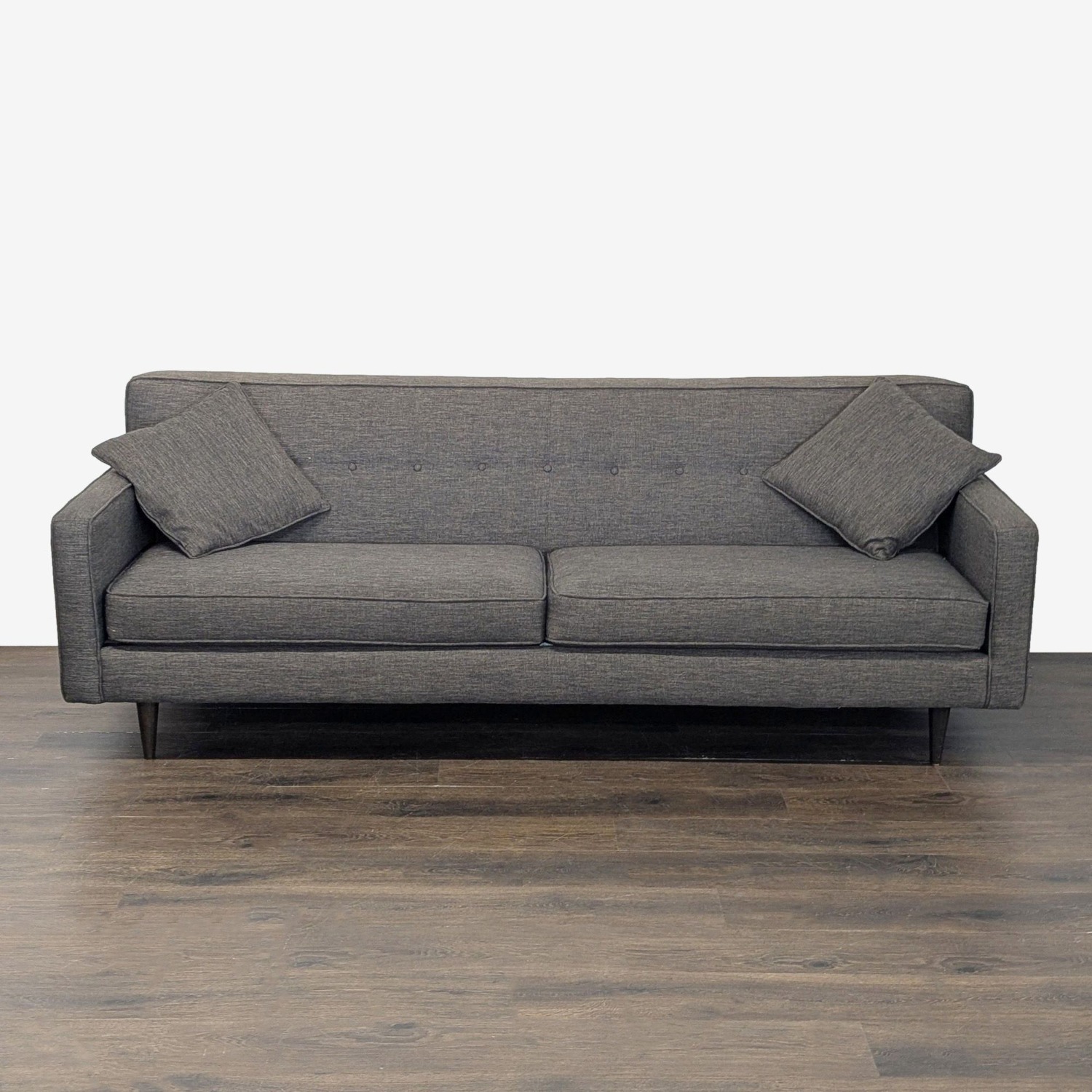 Modern Dark Grey 3-Seat Sofa with Cushions	 - image-5