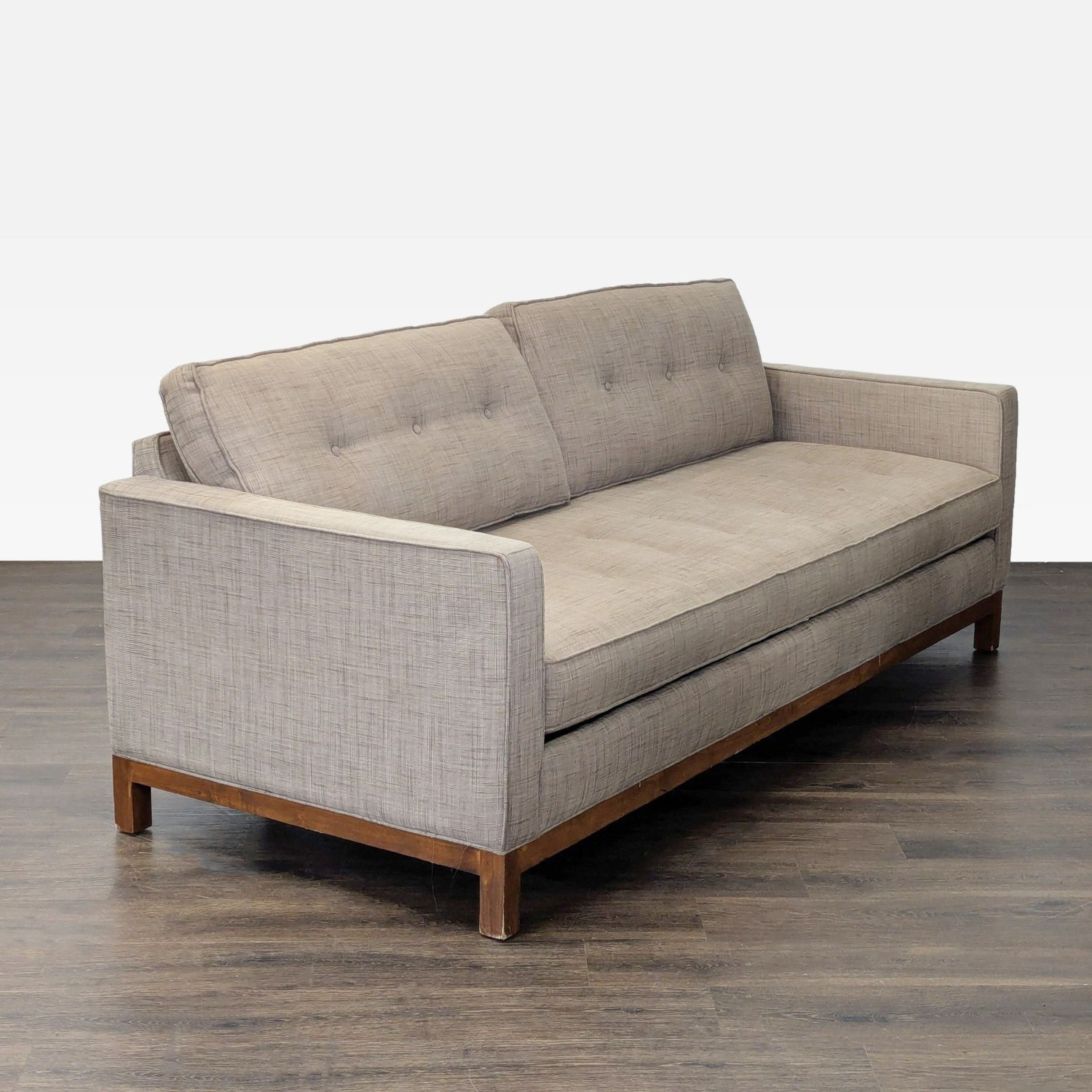 Modern Sleeper Sofa with Wooden Base  - image-2