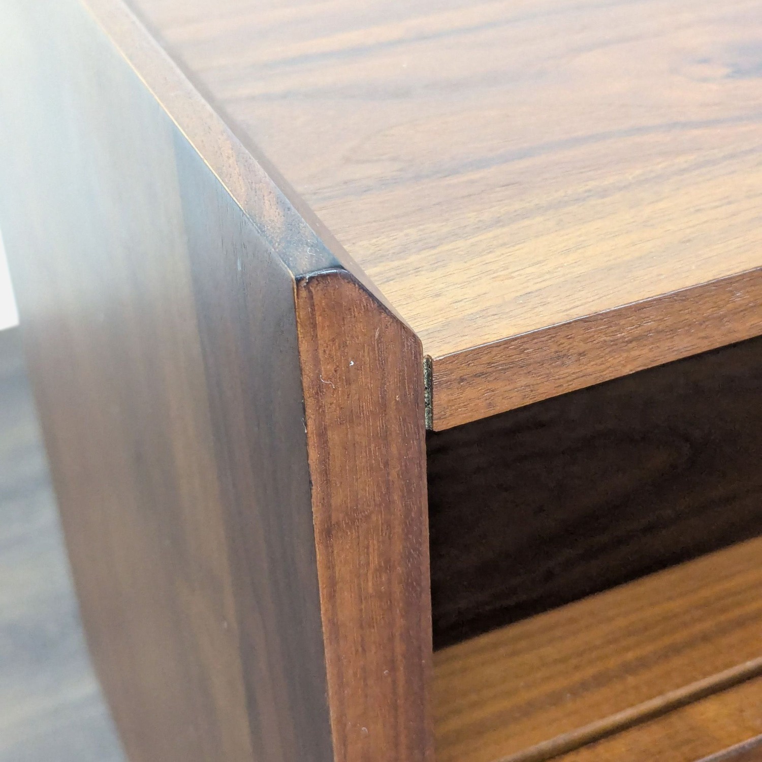 Crate & Barrel Tate Mid-Century Modern Two Drawer Nightstand - image-6