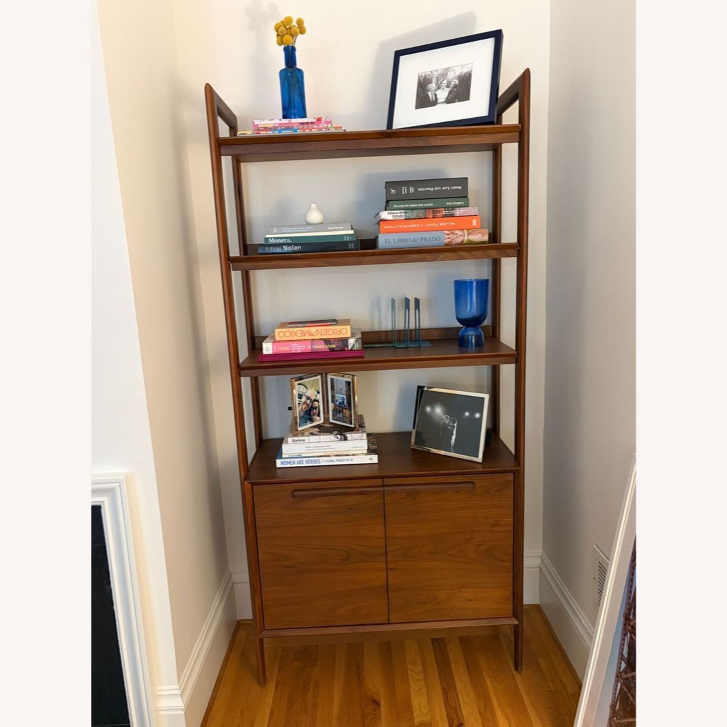 Crate & Barrel Tate Modern Walnut Bookshelf   - image-9