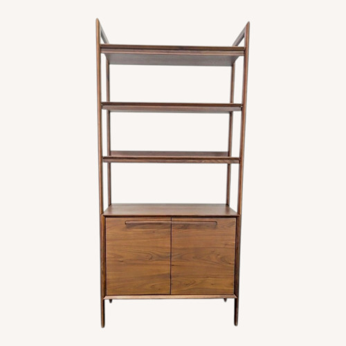 Used Crate & Barrel Tate Modern Walnut Bookshelf   for sale on AptDeco