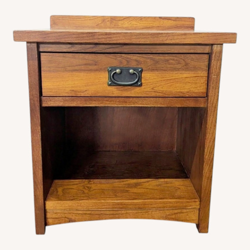 Used Craftsman Style One Drawer Wood Nightstand  for sale on AptDeco