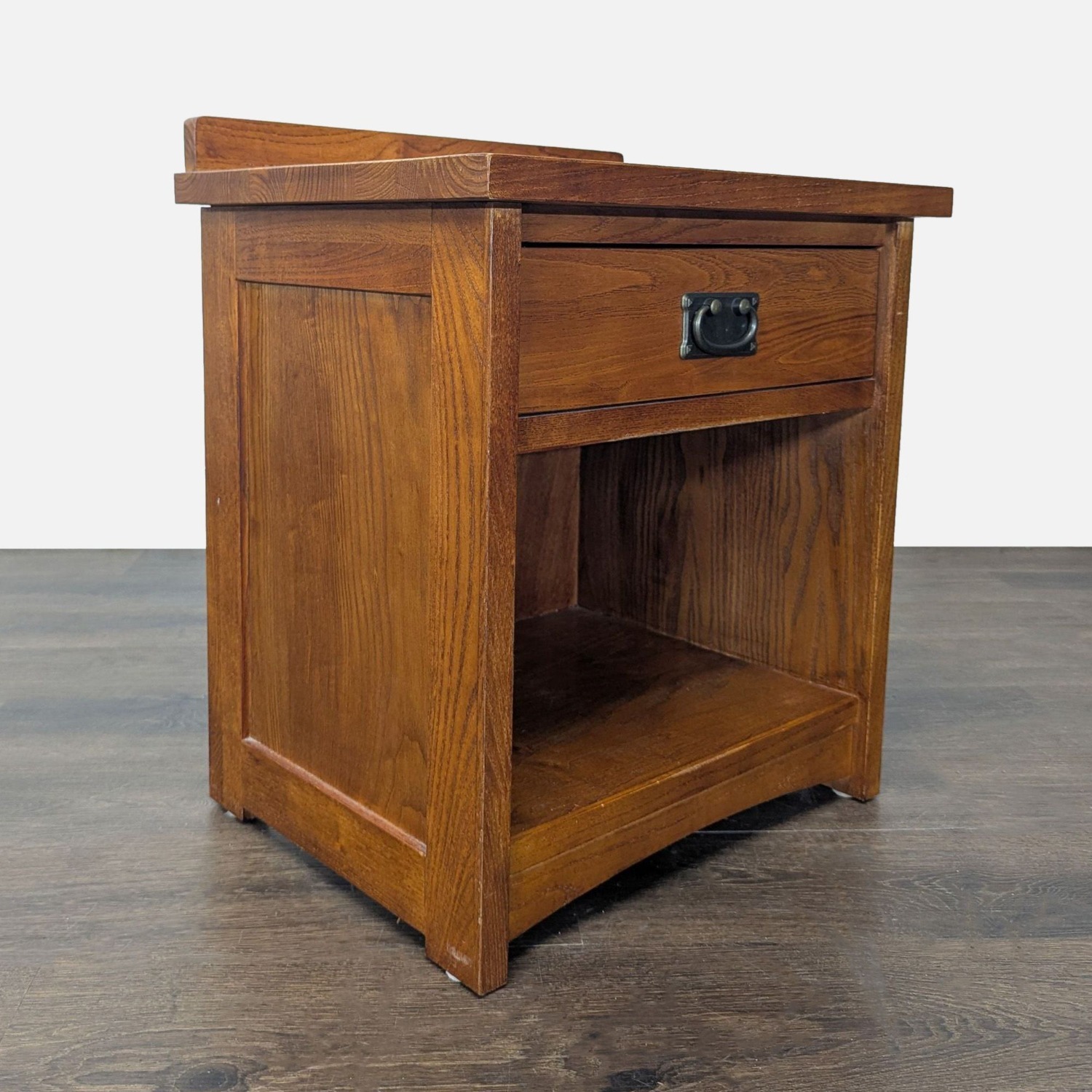 Craftsman Style One Drawer Wood Nightstand  - image-4