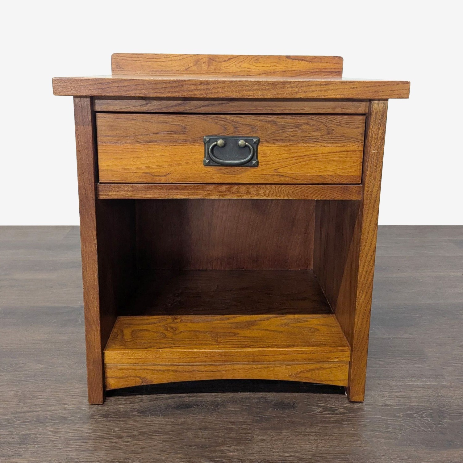 Craftsman Style One Drawer Wood Nightstand  - image-8