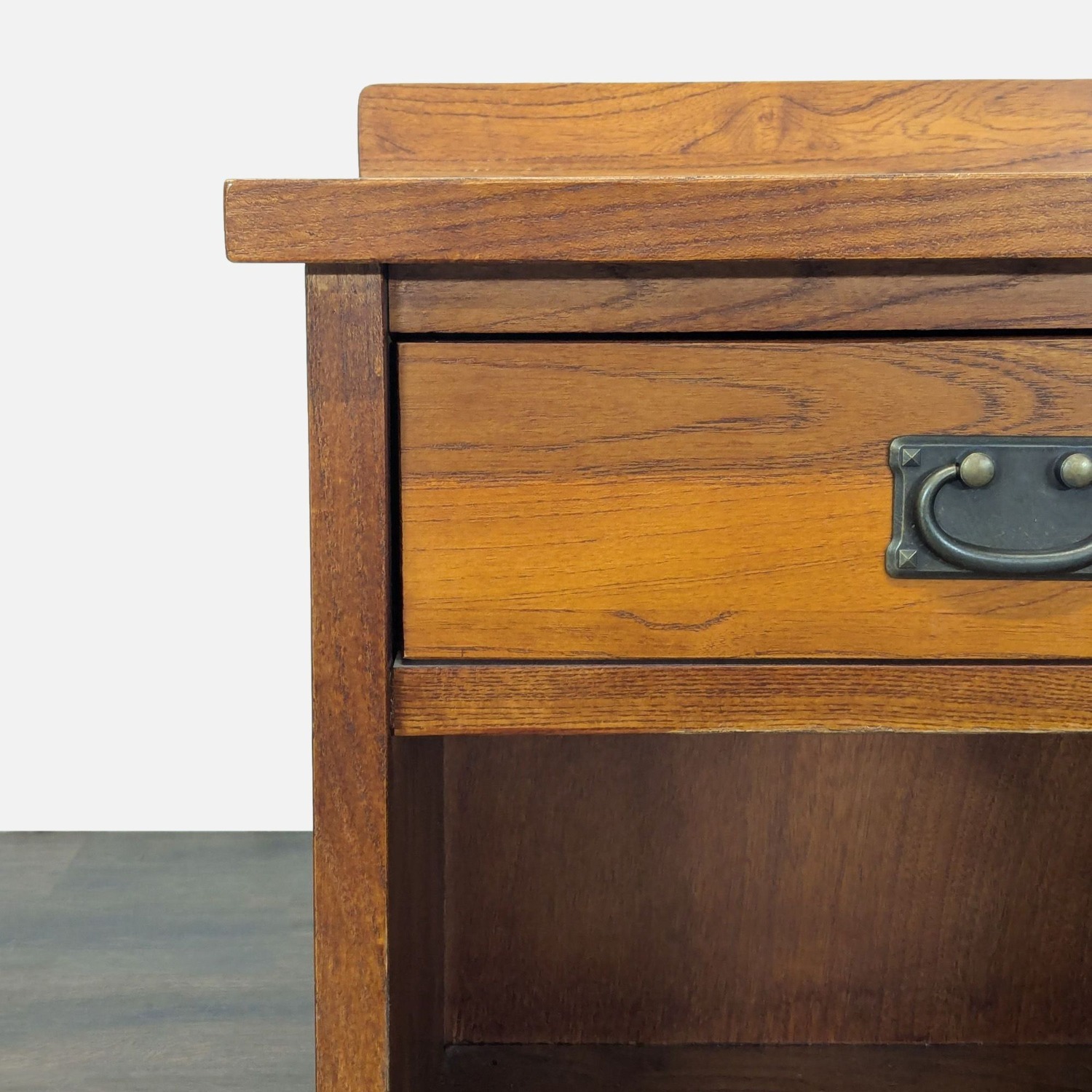 Craftsman Style One Drawer Wood Nightstand  - image-6