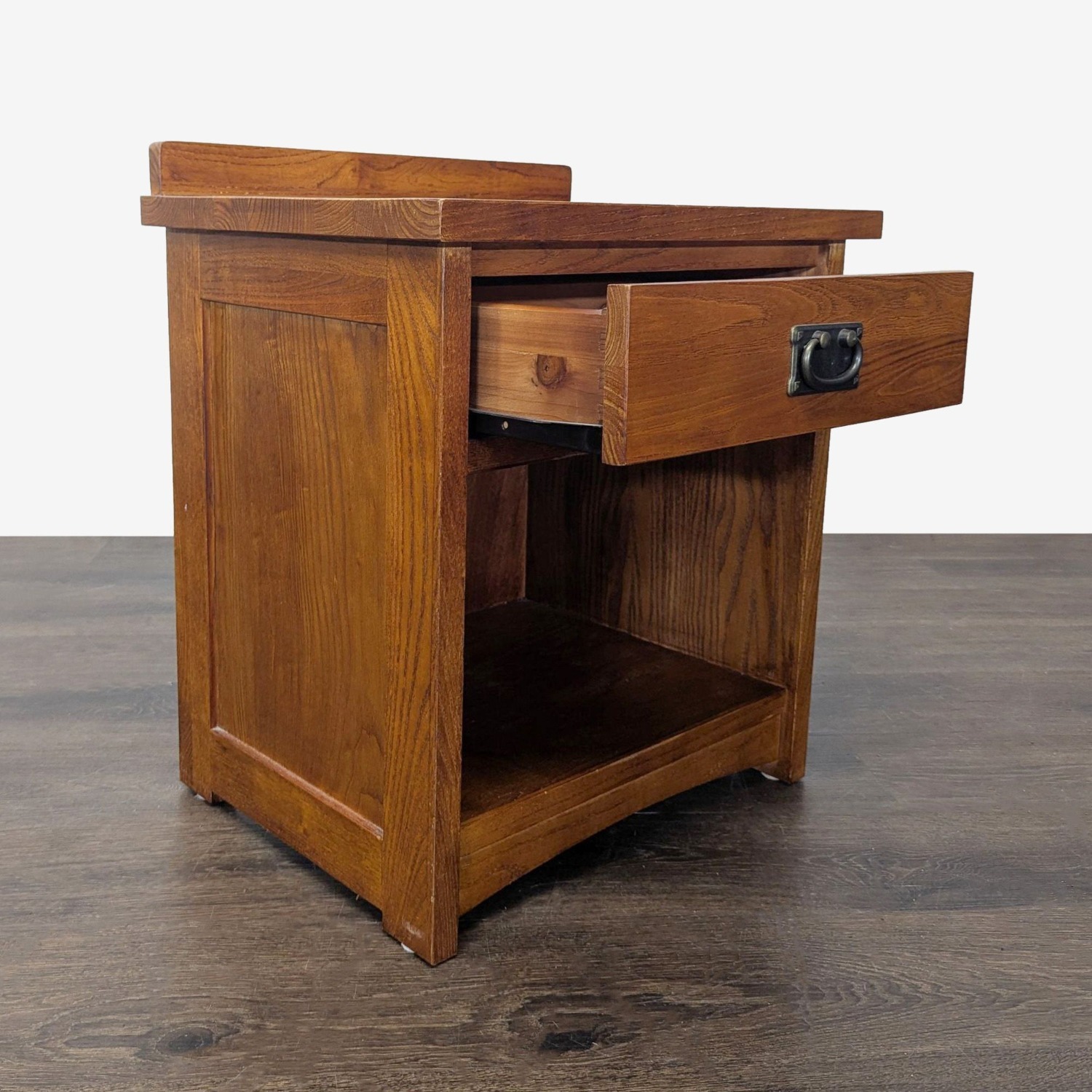 Craftsman Style One Drawer Wood Nightstand  - image-7