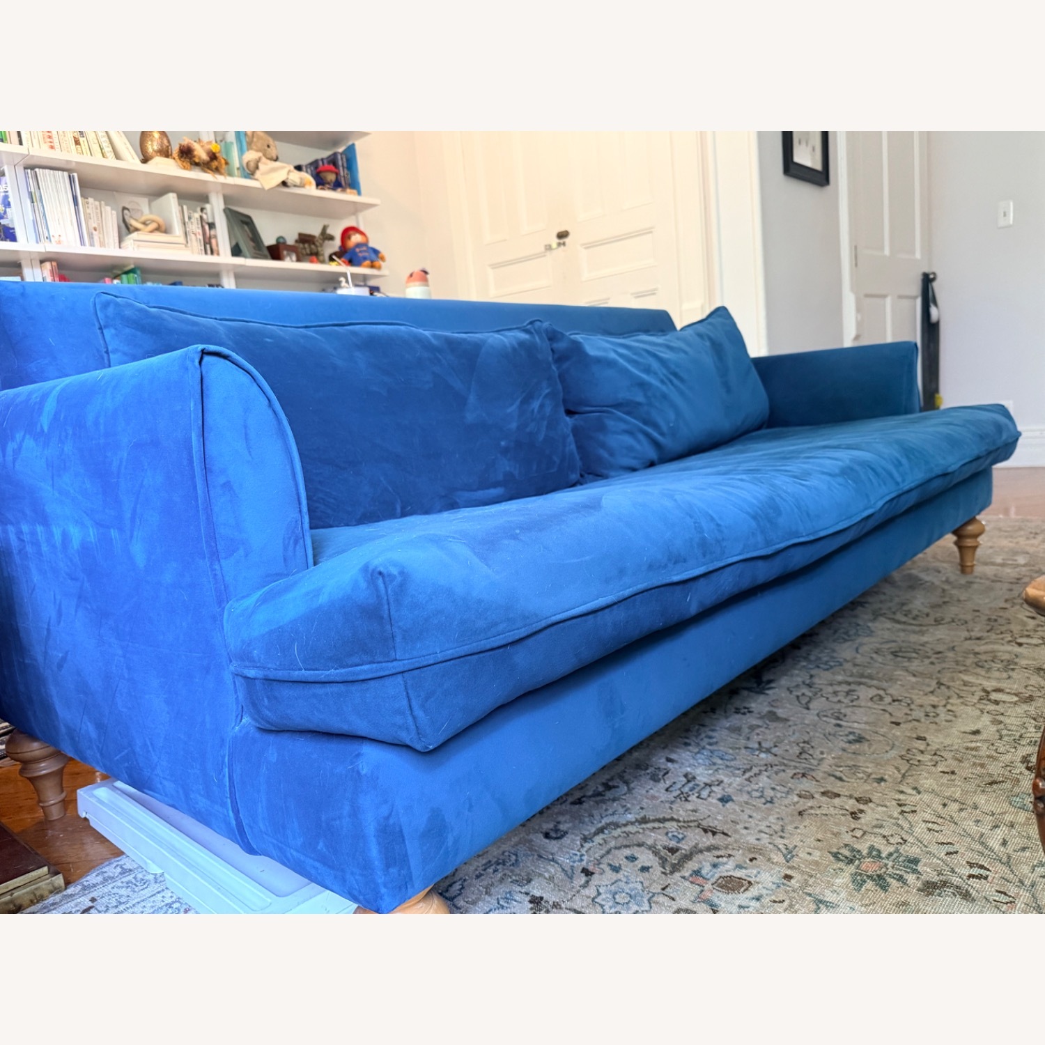 Apt2b Blue Fabric 3+ Seater Sofa - image-1