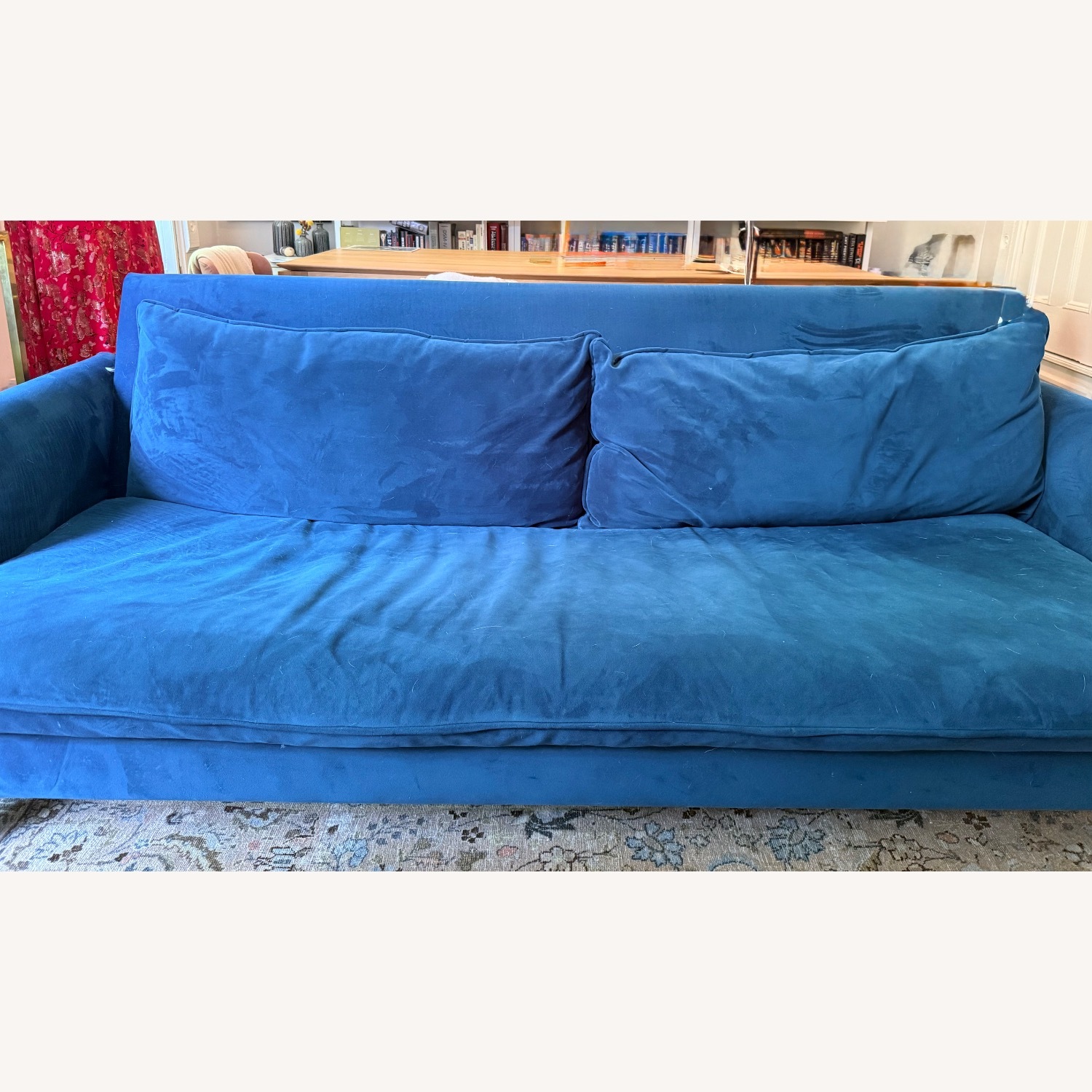 Apt2b Blue Fabric 3+ Seater Sofa - image-2