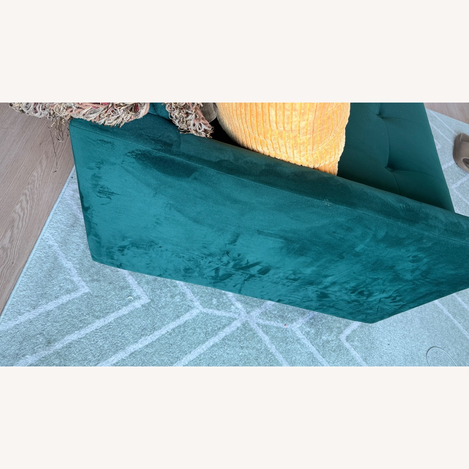 Joybird Green Eliot Twin Suede Sleeper Sofa - image-4