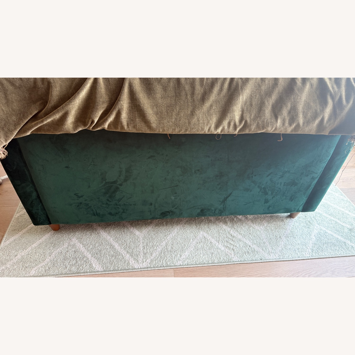 Joybird Green Eliot Twin Suede Sleeper Sofa - image-5