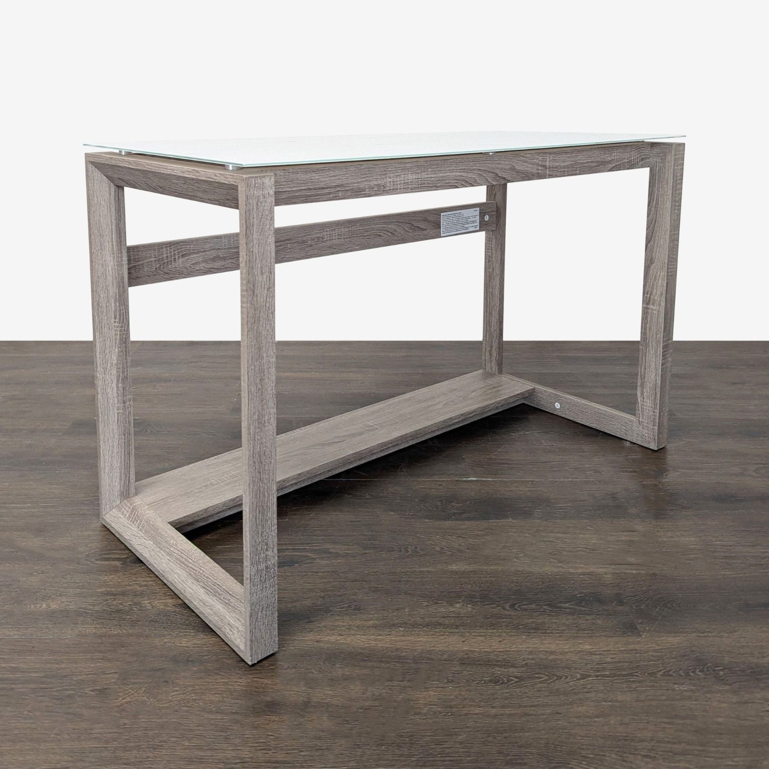 Whalen Furniture Cecile Glass Top Desk - image-6