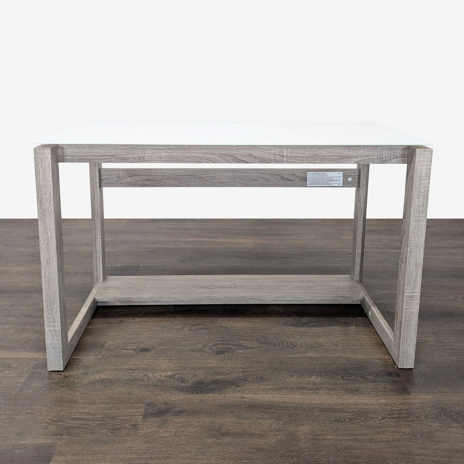 Whalen Furniture Cecile Glass Top Desk - image-7