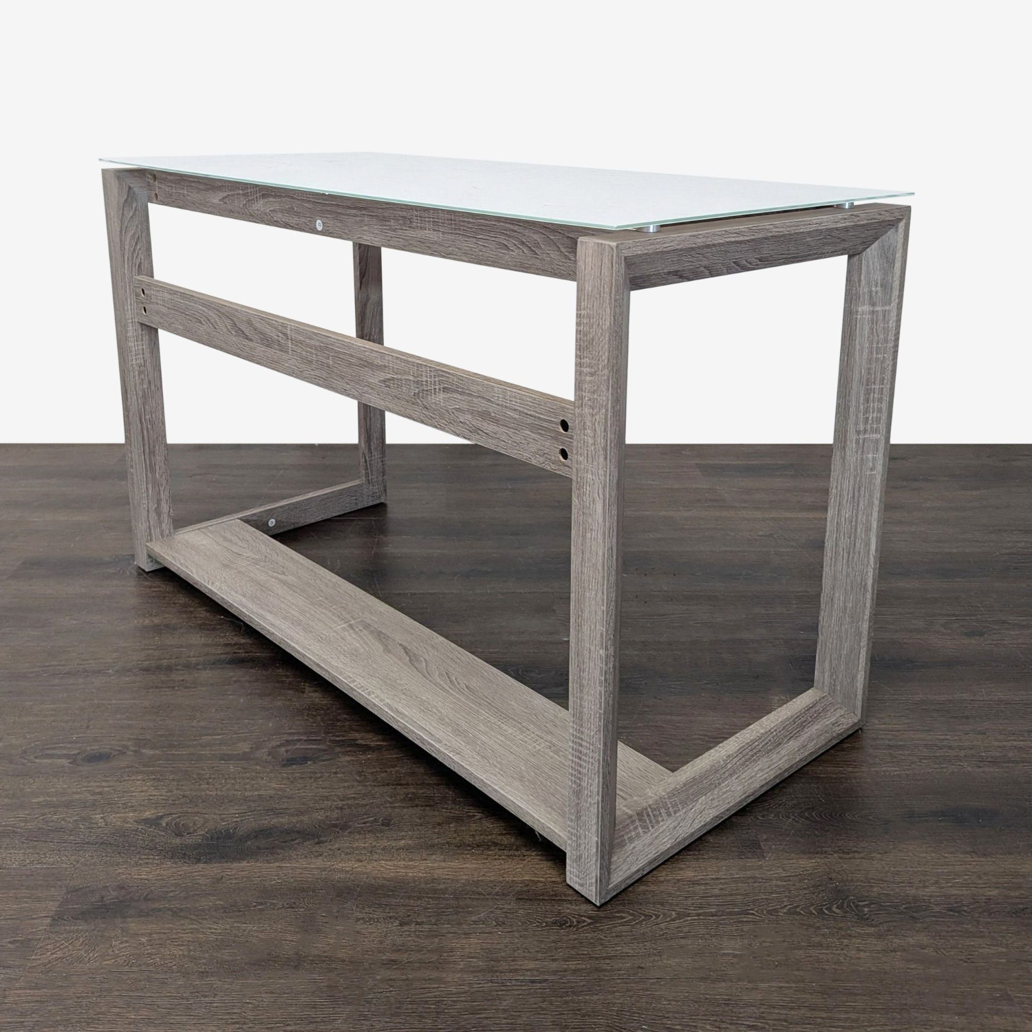 Whalen Furniture Cecile Glass Top Desk - image-4
