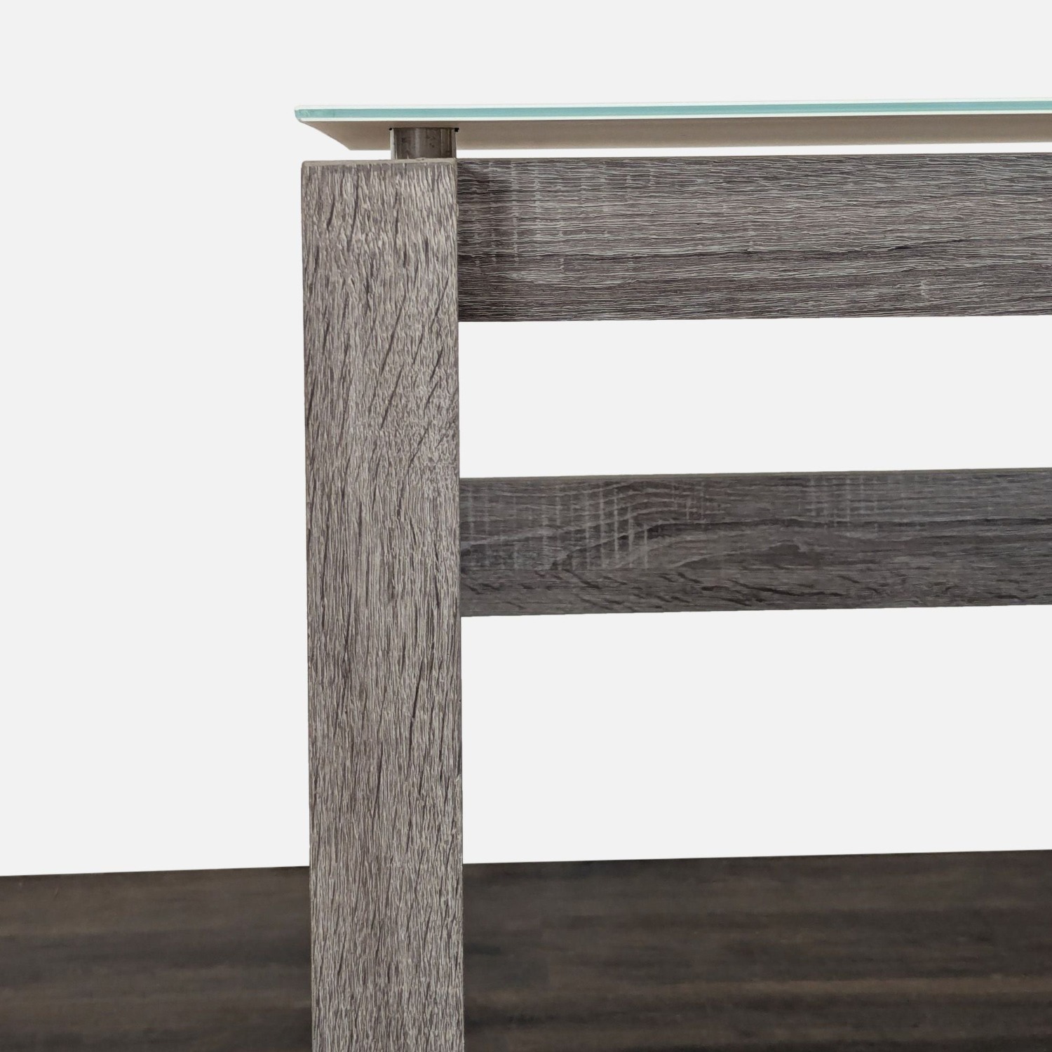 Whalen Furniture Cecile Glass Top Desk - image-1
