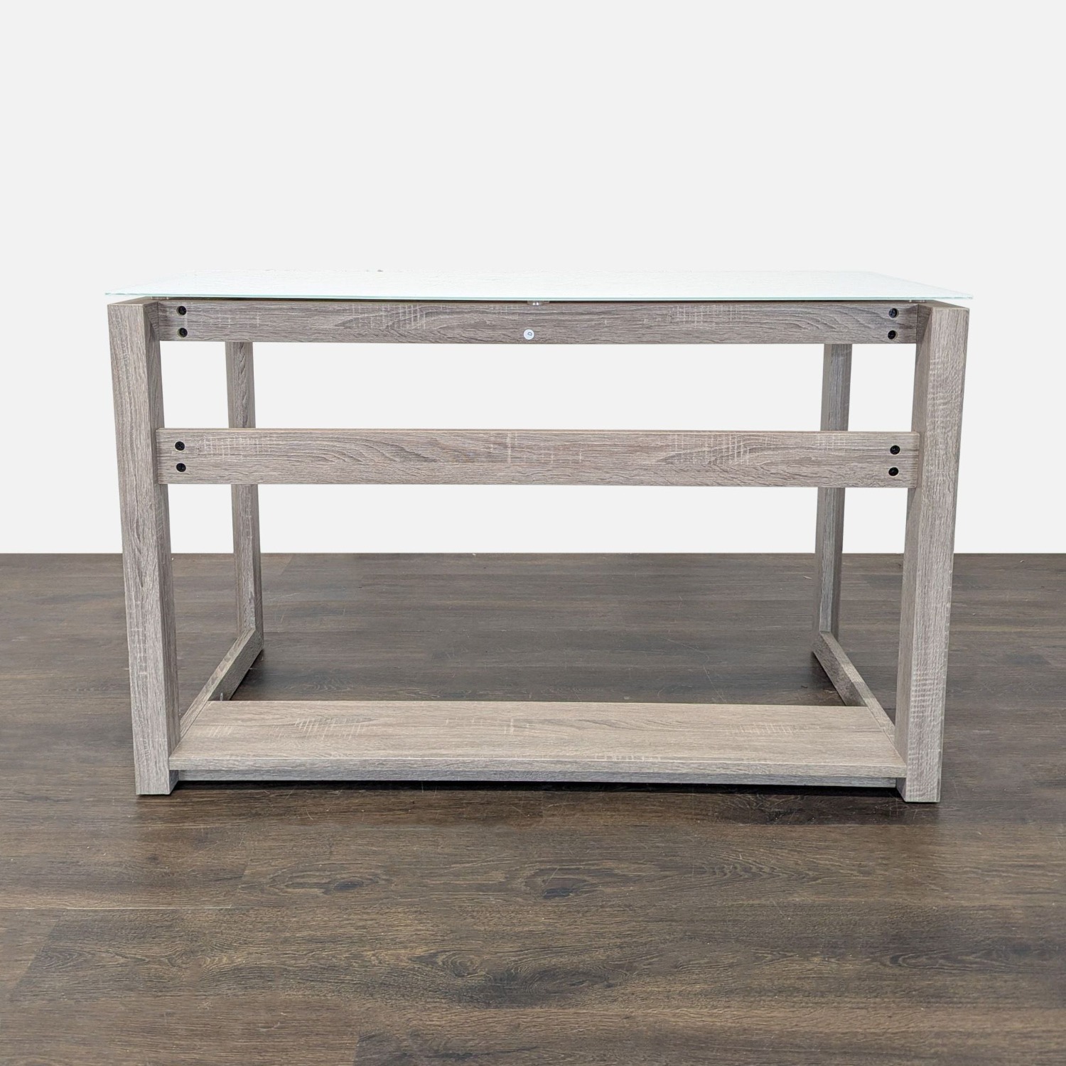 Whalen Furniture Cecile Glass Top Desk - image-3