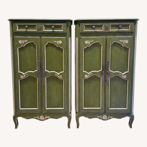 Used Mount Airy Mid-Century Carved Highboy Wardrobes for sale on AptDeco