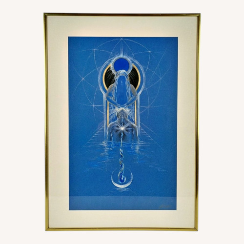 Used Mystical Blue Spiritual Drawing  for sale on AptDeco