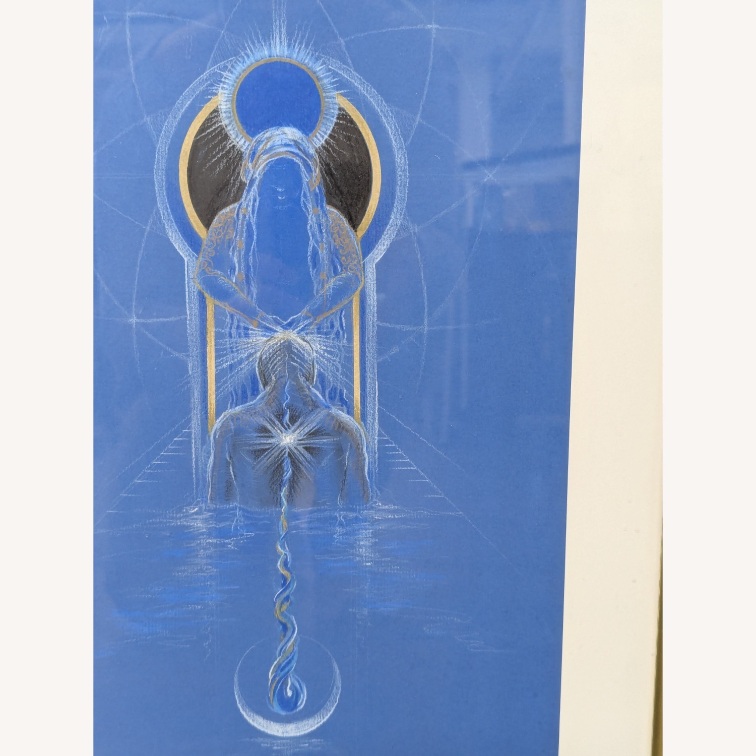 Mystical Blue Spiritual Drawing - image-1