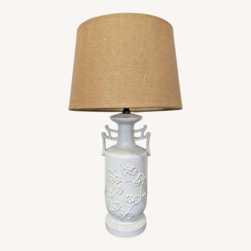 Used Classic White Ceramic Table Lamp  for sale on AptDeco